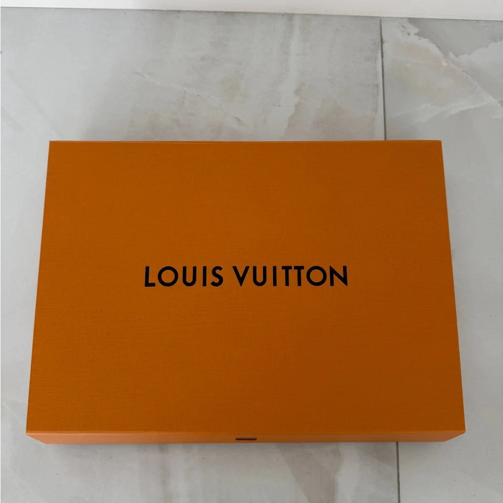 Louis Vuitton New “Button” Close Box w Tissue Ribbon Receipt Holder Shopping Bag - Picture 6 of 16